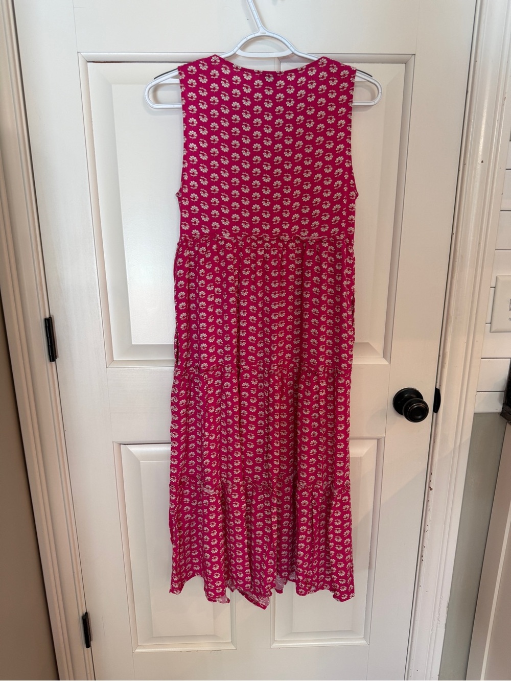 J. Crew Re-Imagined Pink Floral V-Neck Sleeveless Midi Dress 25488 - Picture 8 of 11